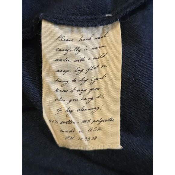 Raquel Allegra Big Sweep Midi Dress Womens Size XS Navy Blue Tank A Line Pockets - Picture 8 of 11